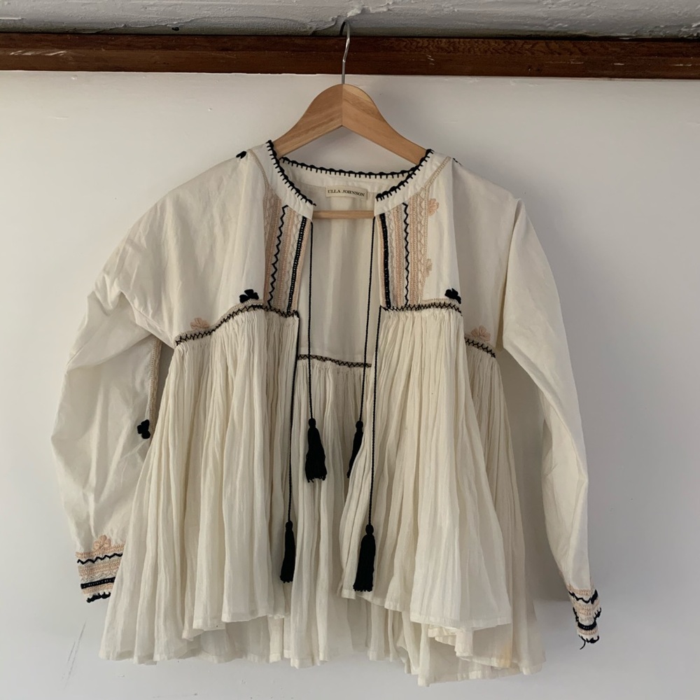 Ulla Johnson white embroidered jacket 4